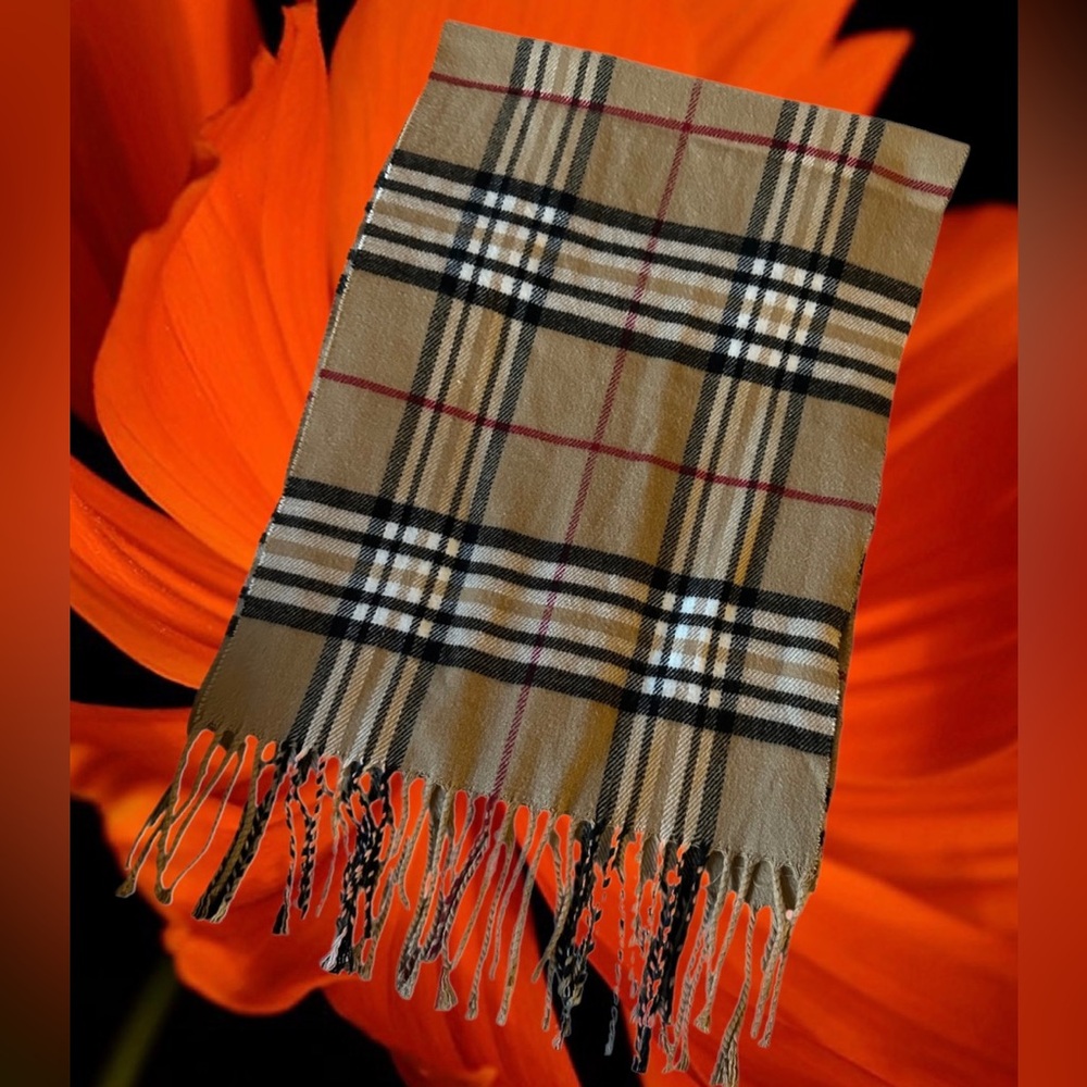 Cashmere Feel Plaid Scarf NWOT